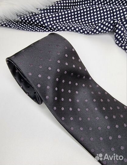 Шёлковые чёрные галстуки Eton Оригинал