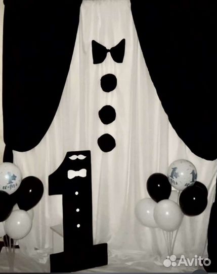 Цифра 1 на годик мальчику