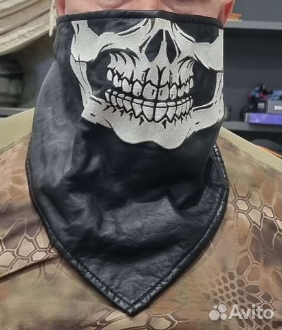 Маска байкерская череп кожа брендовая