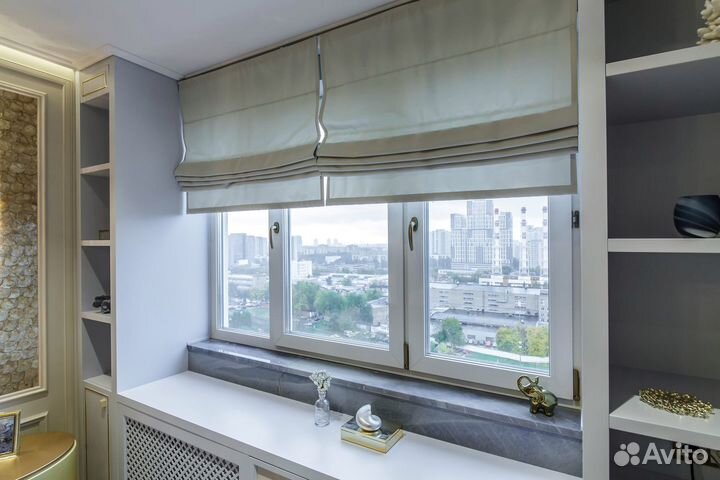 Двойные римские шторы на заказ