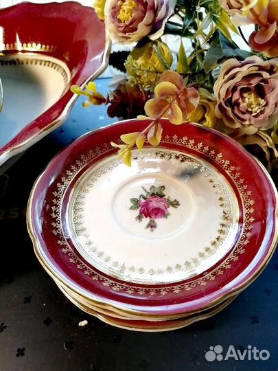 Фарфоровые блюдо, розетки масленка ГДР