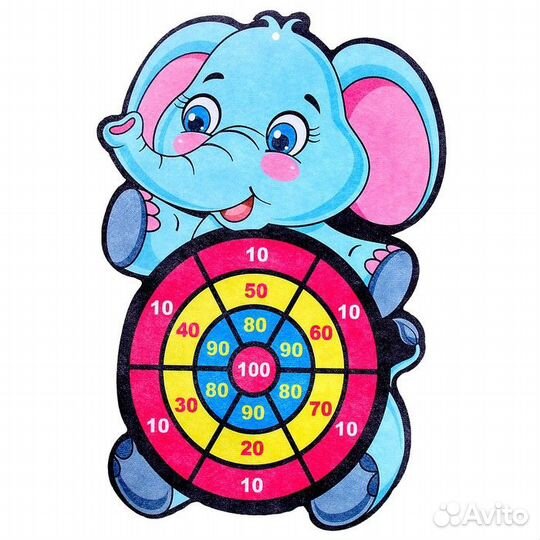 Дартс «Слоник», 6 шариков на липучках, лук