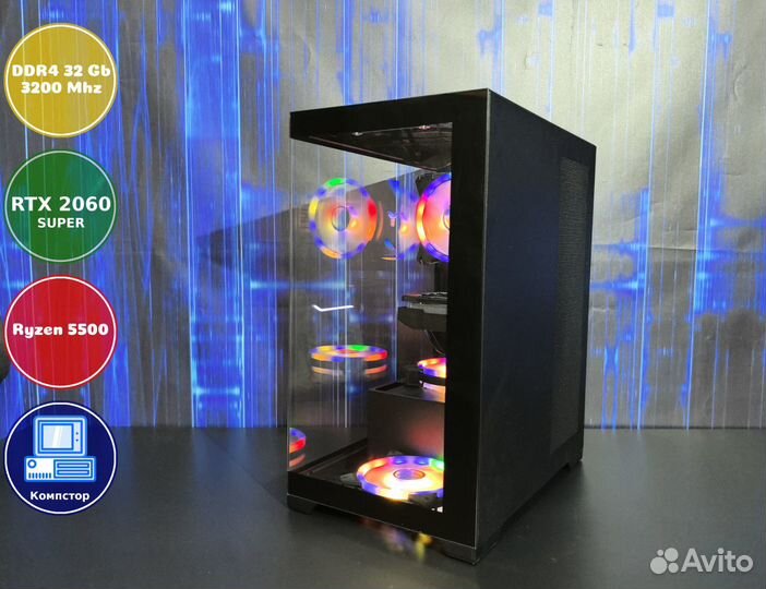 Собранный компьютер AMD5500-RTX2060SUP-32DDR4-SWK8065