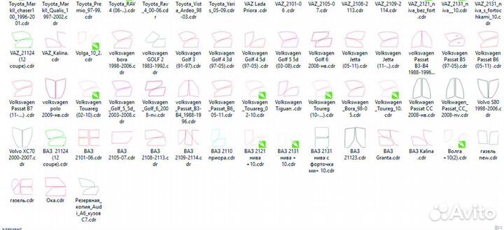 Лекала для резки автотонировки стекло