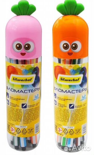 Фломастеры Carrot 12 цв., пластик. туба