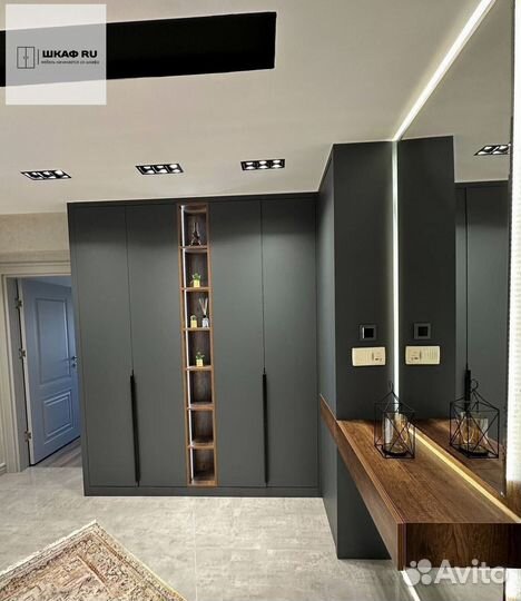 Шкаф распашной с фрезерованными фасадами