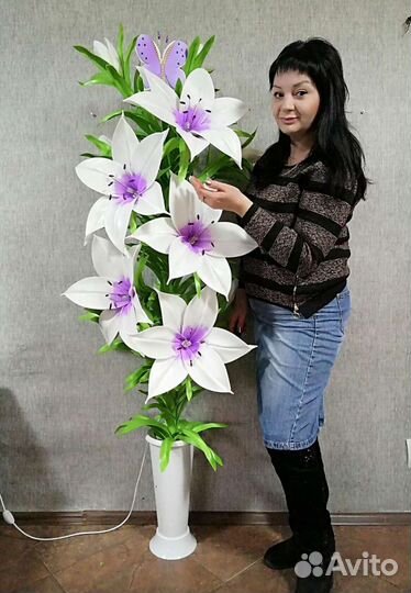 Торшер напольный Лилия из изолона