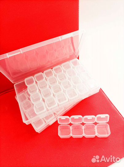 Органайзер для бисера, алмазной мозаики 100 шт