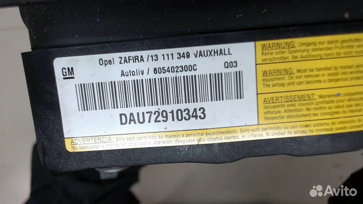 Подушка безопасности водителя Opel Zafira B, 2007