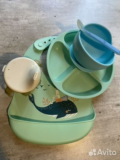 Набор детской силиконовой посуды