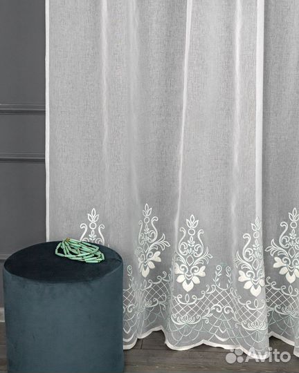 Новый тюль Флоренция бирюзовый