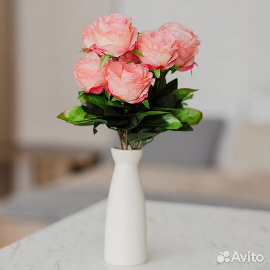 Искусственный букет цветов из 9 голов розы