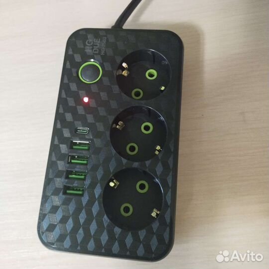 Сетевой фильтр, удлинитель с usb и type-c