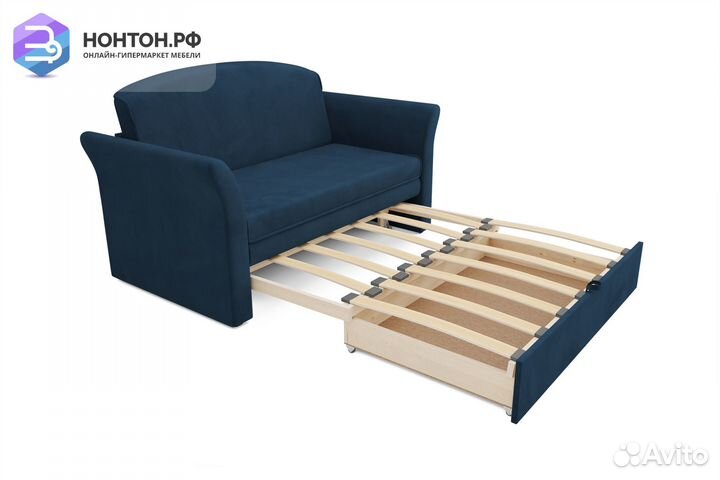 Диван выкатной Малютка 2 темно-синий