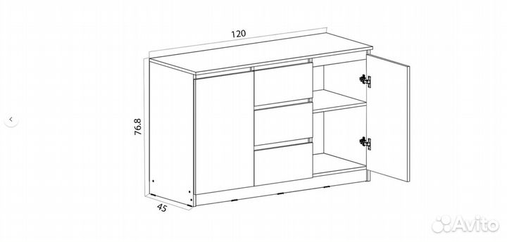 Комод белый новый