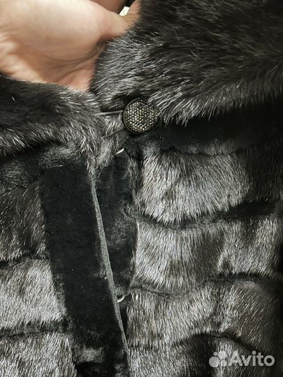 Шуба мутоновая с норкой 40