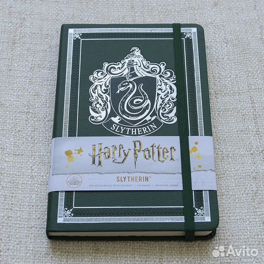 Блокнот Слизерин с серебряным тиснением