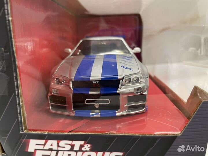 Форсаж 1:24 /Fast and furious /Nissan skyline/Jada
