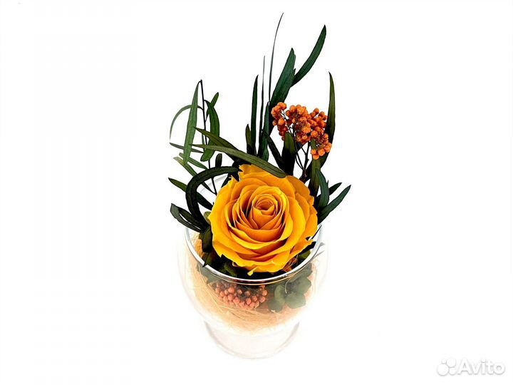 Композиция в бокале Стабилизированные цветы