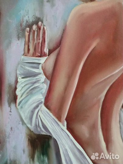 Картина масло на холсте Обнаженная девушка