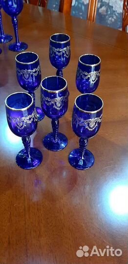 Фужеры цветной хрусталь