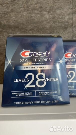 Отбеливающие полоски Crest Supreme Bright 28Levels