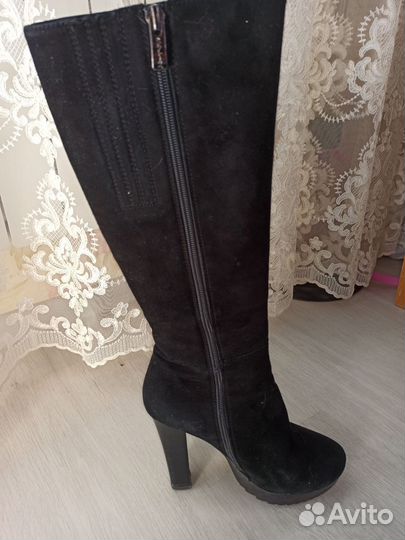 Женские зимние сапоги 37 натуральная замша