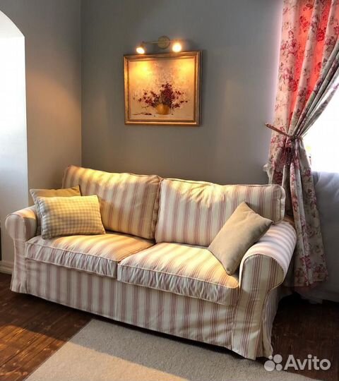 Чехол для 2-местного дивана-кровати экторп икеа