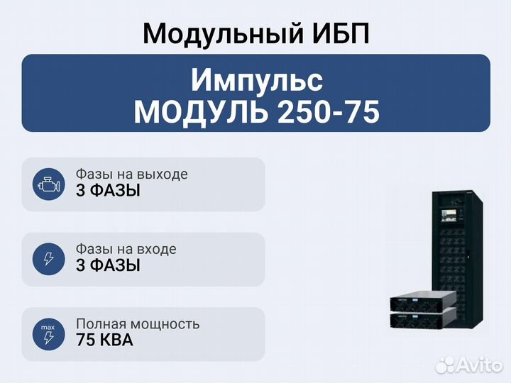 Модульный ибп Импульс модуль 250-75
