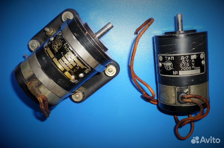 Электродвигатели Д-7 Л, щётки,муфты пружинные СССР