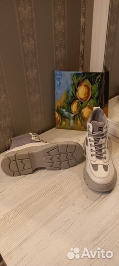 Кеды (ботинки) женские натуральная кожа демисезон