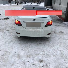 Лип спойлер Hyundai Solaris 1