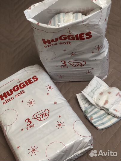 Подгузники Huggies elite soft 3