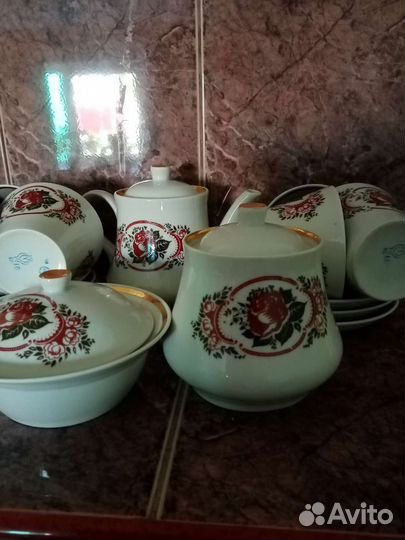 Сервиз чайный СССР Пролетарий. Фарфор