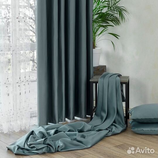 Комплект штор сатен Адора Базальтовый