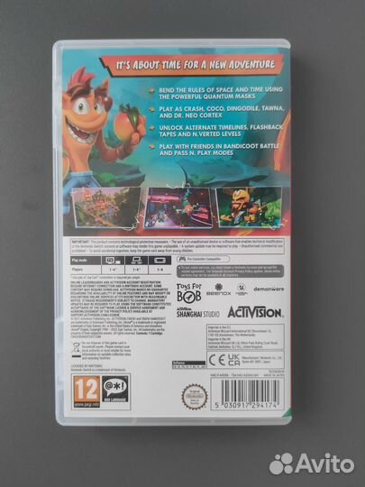 Crash Bandicoot 4: It’s About Time Nintendo switch