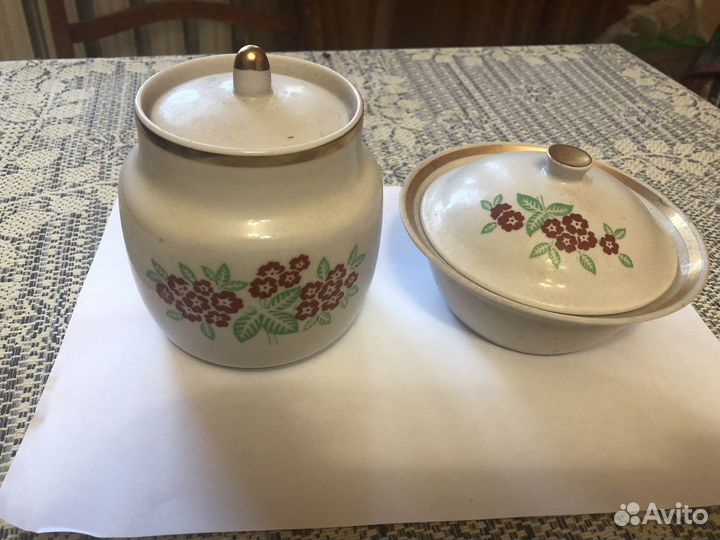 Сахарница и маслёнка СССР