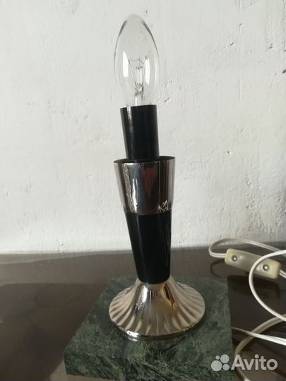 Светильник, ночник хрусталь, малахит