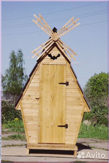 Дачный туалет с лебедем BXZ