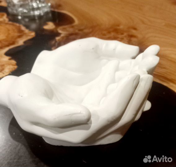 Силиконовая форма руки кашпо подсвечник молд