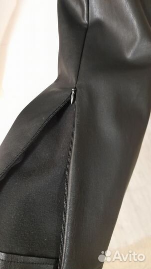 Утепленные брюки из эко кожи новые