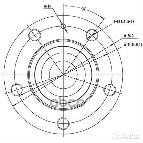 Ступица задняя зад лев Z89174R Zikmar