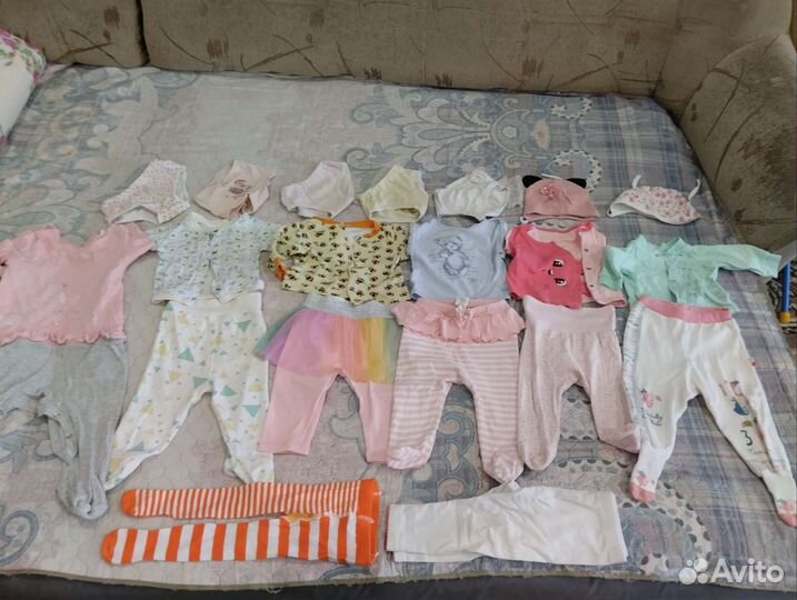 Вещи пакетом на девочку 0-6 месяцев