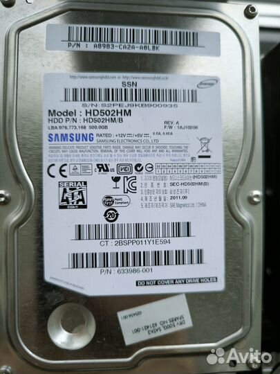 Жёсткие диски HDD 500Gb, SATA, 3.5