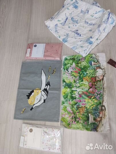 Zara home и zara kids новые наволочки, простынь