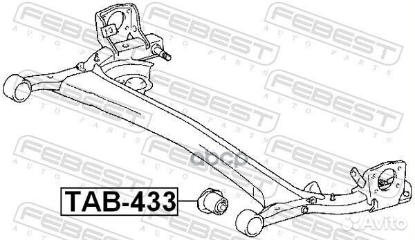 Сайлентблок задней балки toyota Yaris I 98-05 F