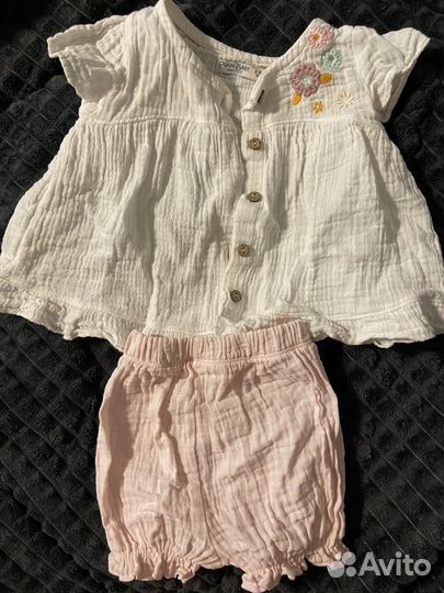 Муслиновый костюм на девочку 68р