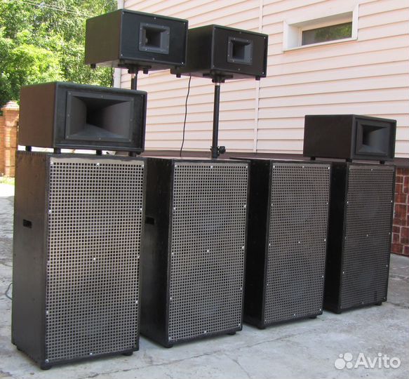 Колонки 8400W 8ш Проф Акустика 12х2+Рупоры Штативы