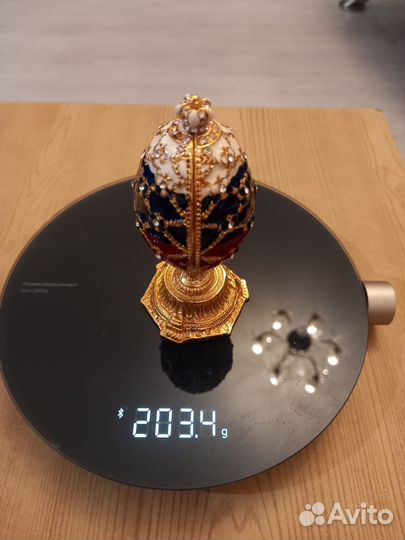 Сувенир Яйцо Фаберже малое (триколор с короной)