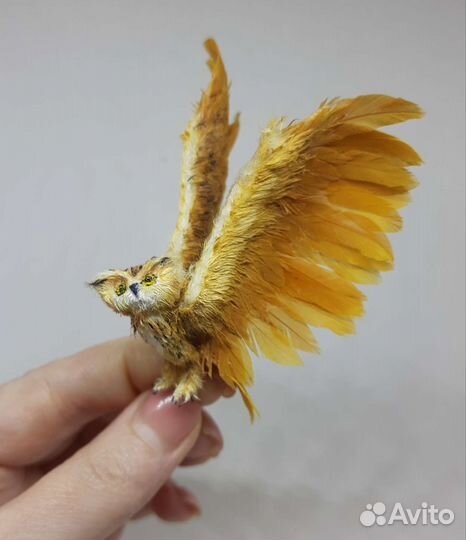 Миниатюрная вязанная сова